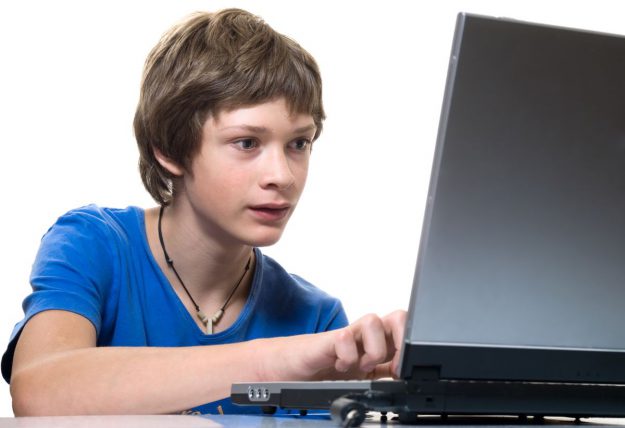 Boy with computer